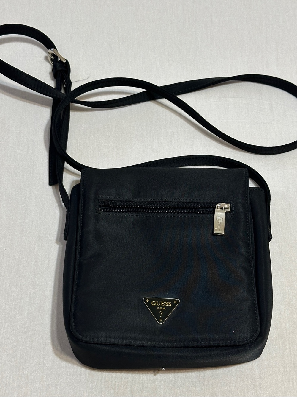 Vintage 2000s Guess black nylon crossbody bag